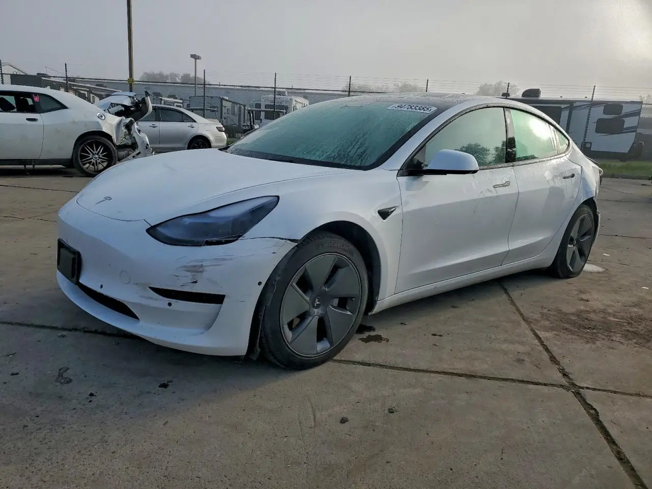 TESLA MODEL 3 2021. Lot# 94783385. VIN 5YJ3E1EA7MF093810. Photo 1