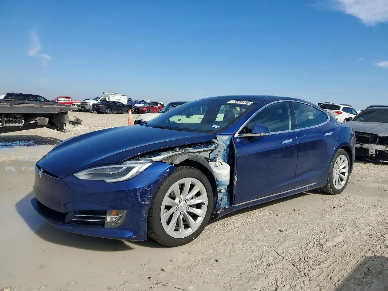 TESLA MODEL S 2017. Lot# 74878995. VIN 5YJSA1E2XHF198492. Photo 1