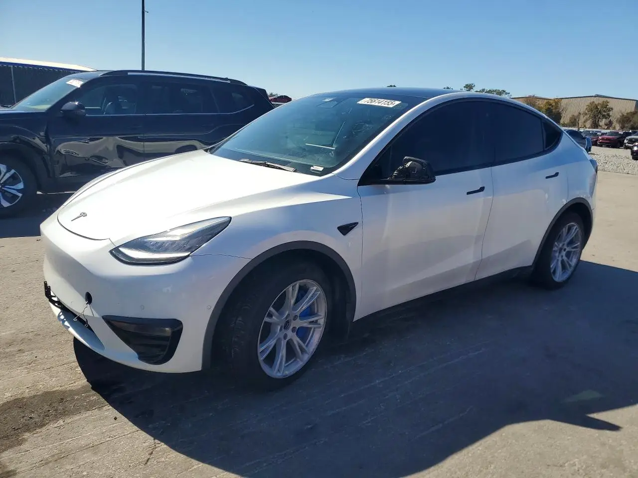 TESLA MODEL Y 2021. Lot# 75614155. VIN 5YJYGDEE3MF253749. Photo 1