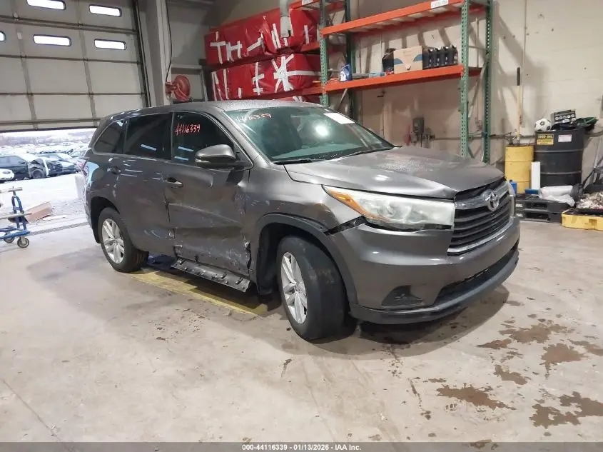 TOYOTA HIGHLANDER 2016. Lot# 44116339. VIN 5TDZARFH2GS019128. Photo 1